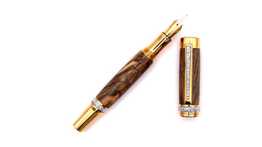 Bounty fountain pen in spalted hackberry