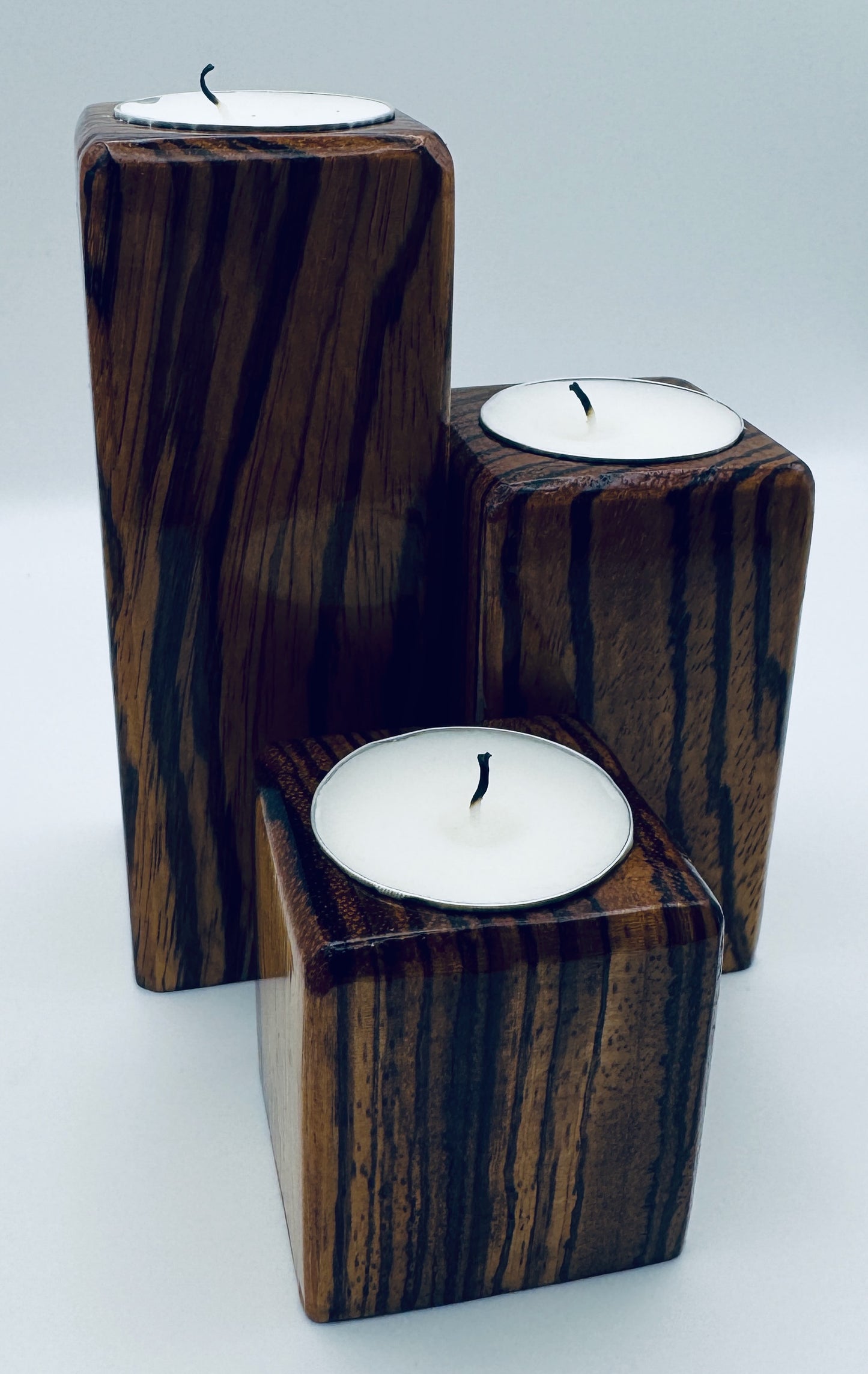 Candle Holders - Zebrano
