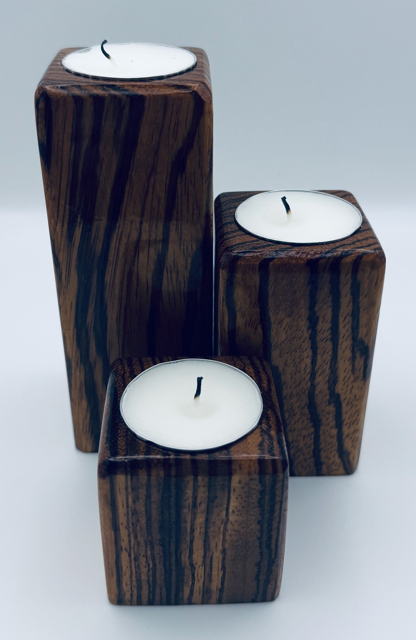 Candle Holders - Zebrano