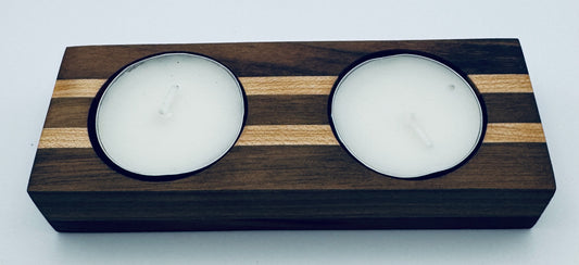 Candle Holders - Walnut & Maple