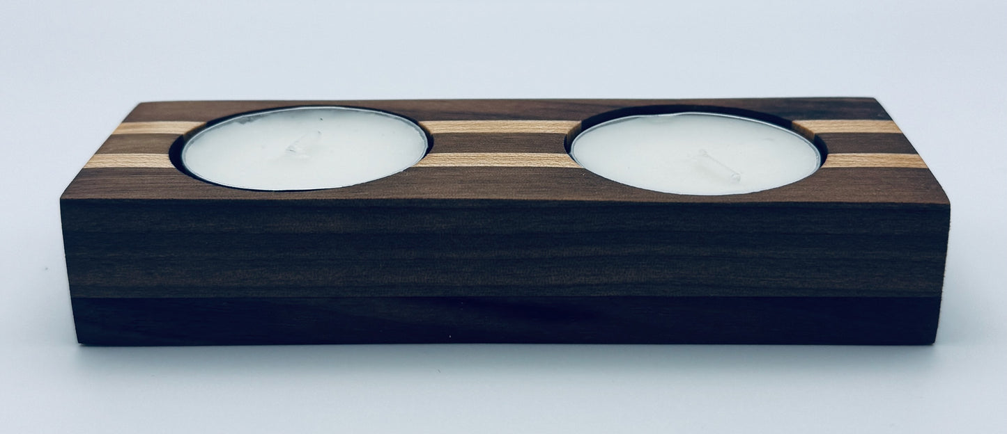 Candle Holders - Walnut & Maple