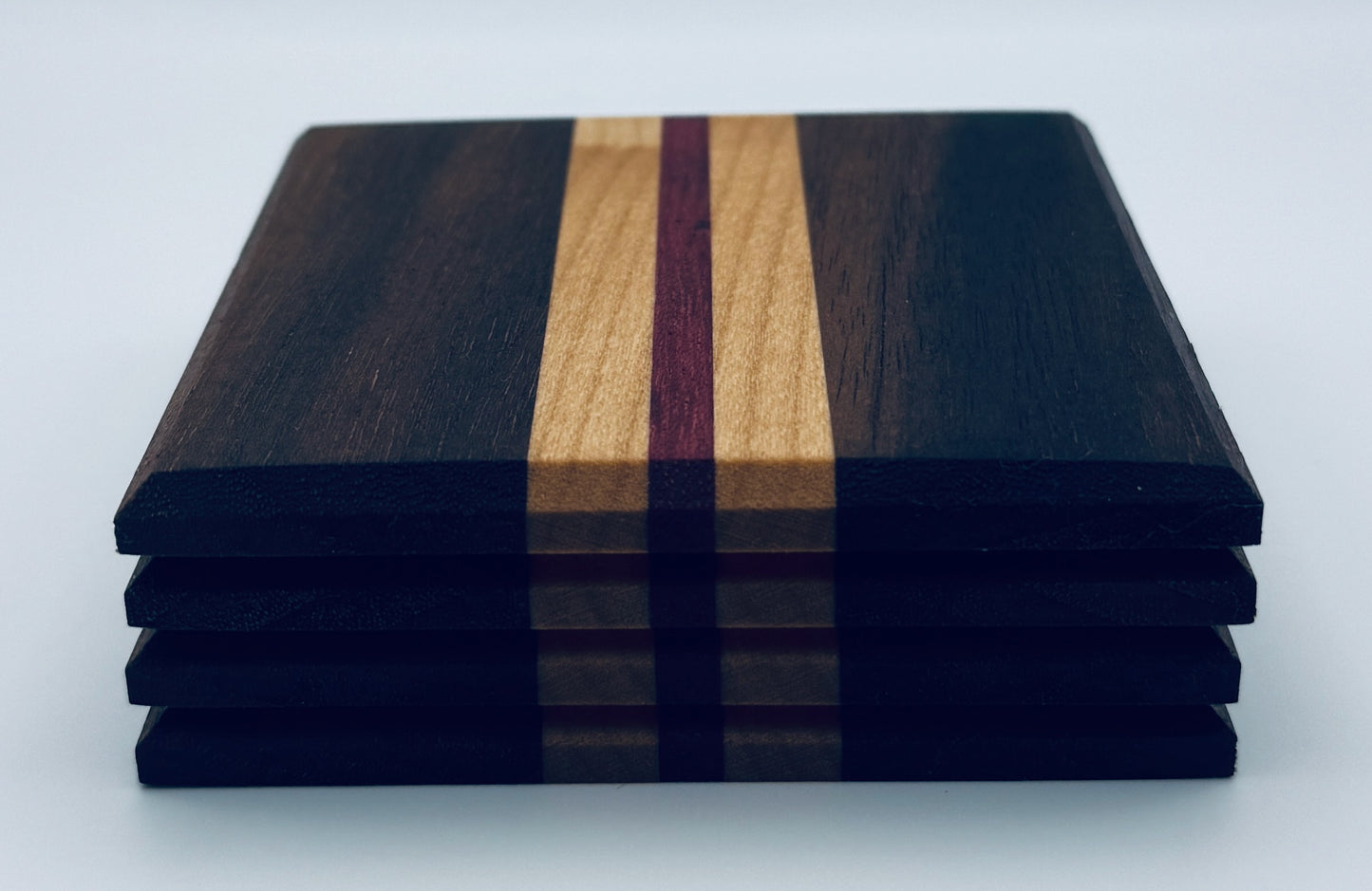 Coasters - Walnut, Maple & Purple Heart