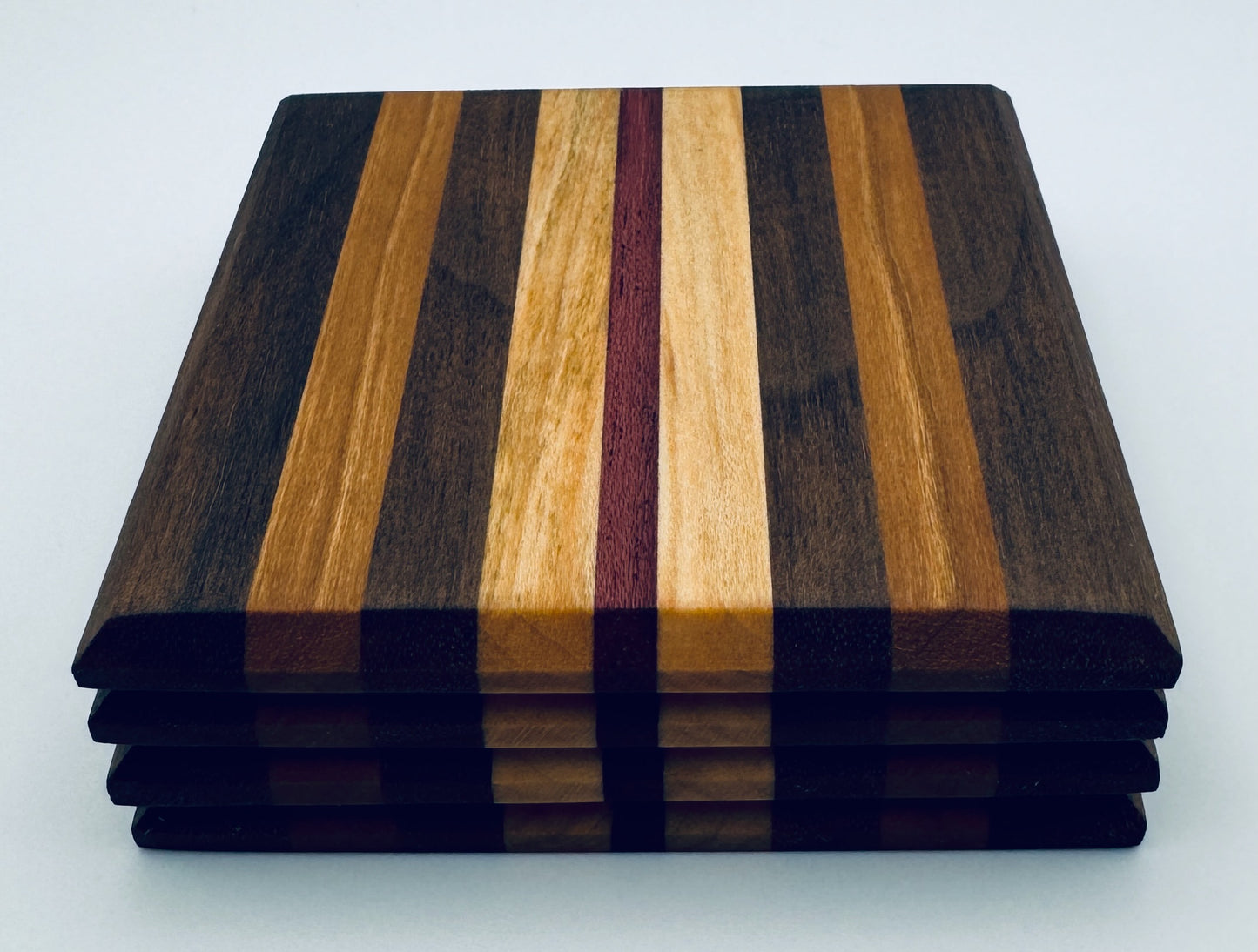 Coasters - Walnut, Cherry, Maple & Purple Heart