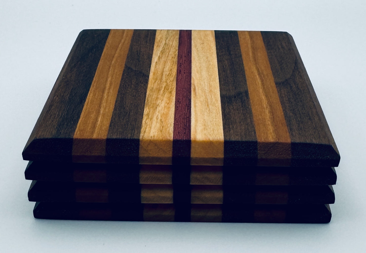 Coasters - Walnut, Cherry, Maple & Purple Heart
