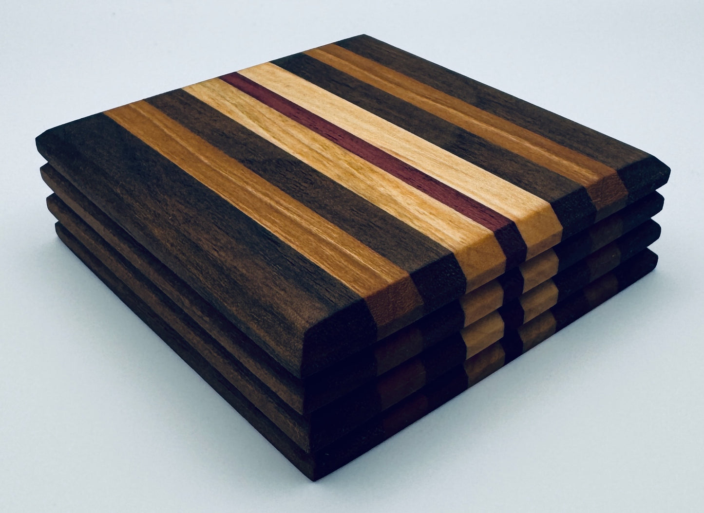 Coasters - Walnut, Cherry, Maple & Purple Heart