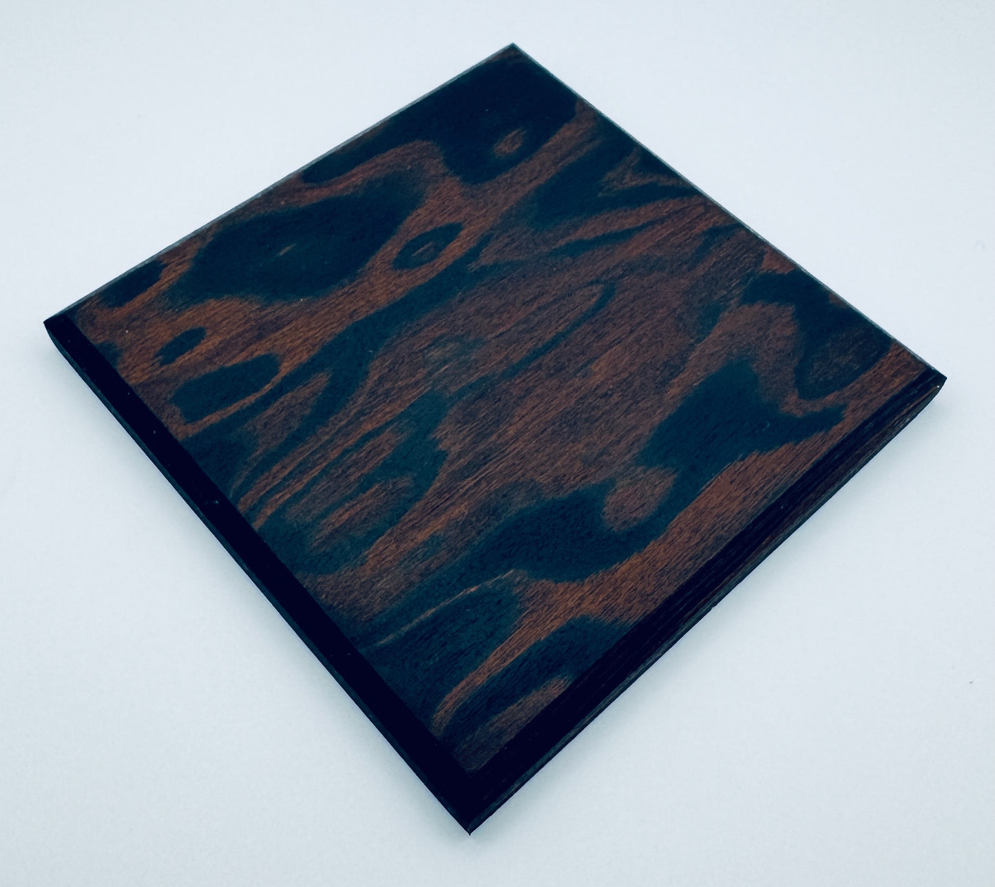 Executive Coasters - Ebono Walnut Root Wood