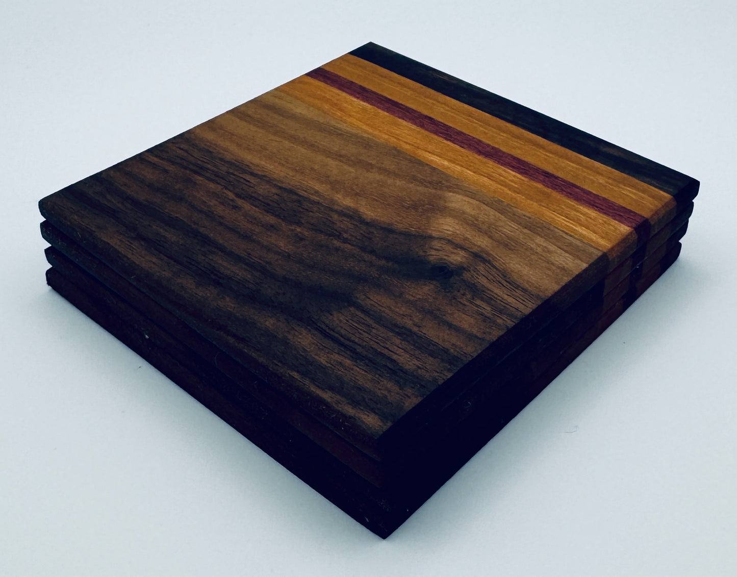 Coasters - Walnut, Cherry & Purple Heart