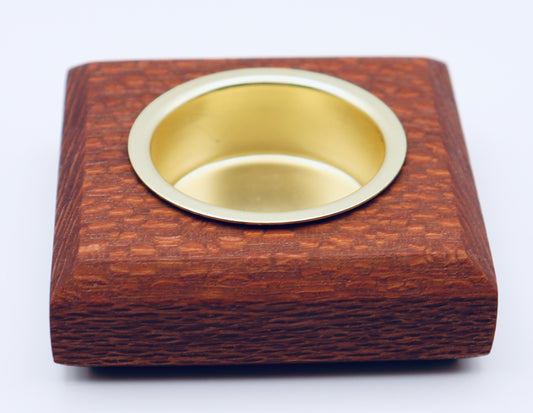 Candle Holder - Leopard wood