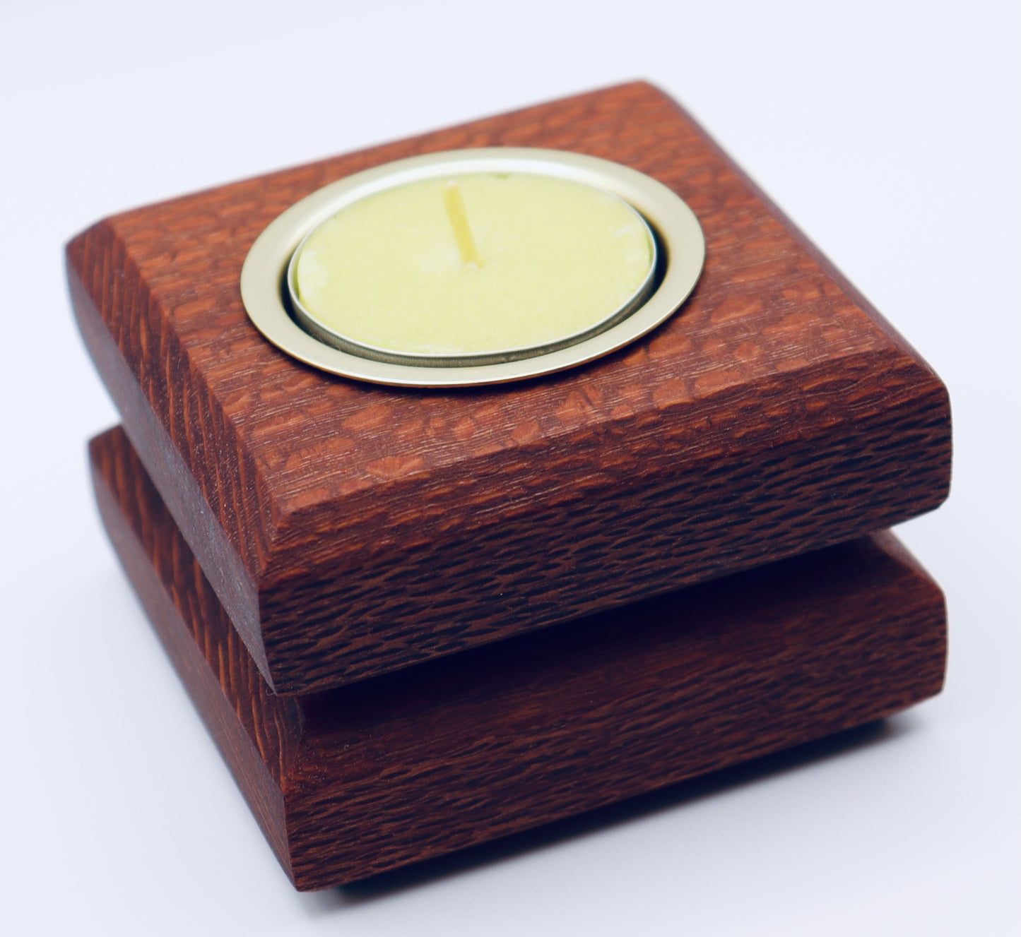 Candle Holder - Leopard wood
