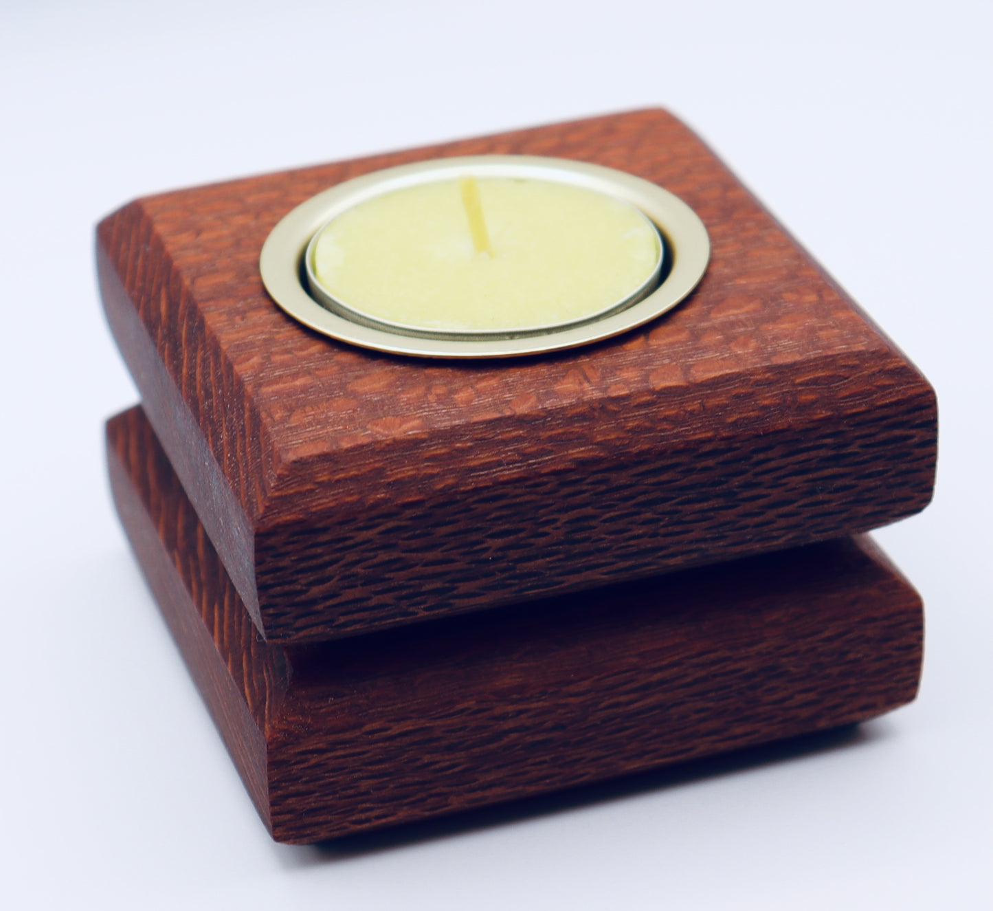 Candle Holder - Leopard wood