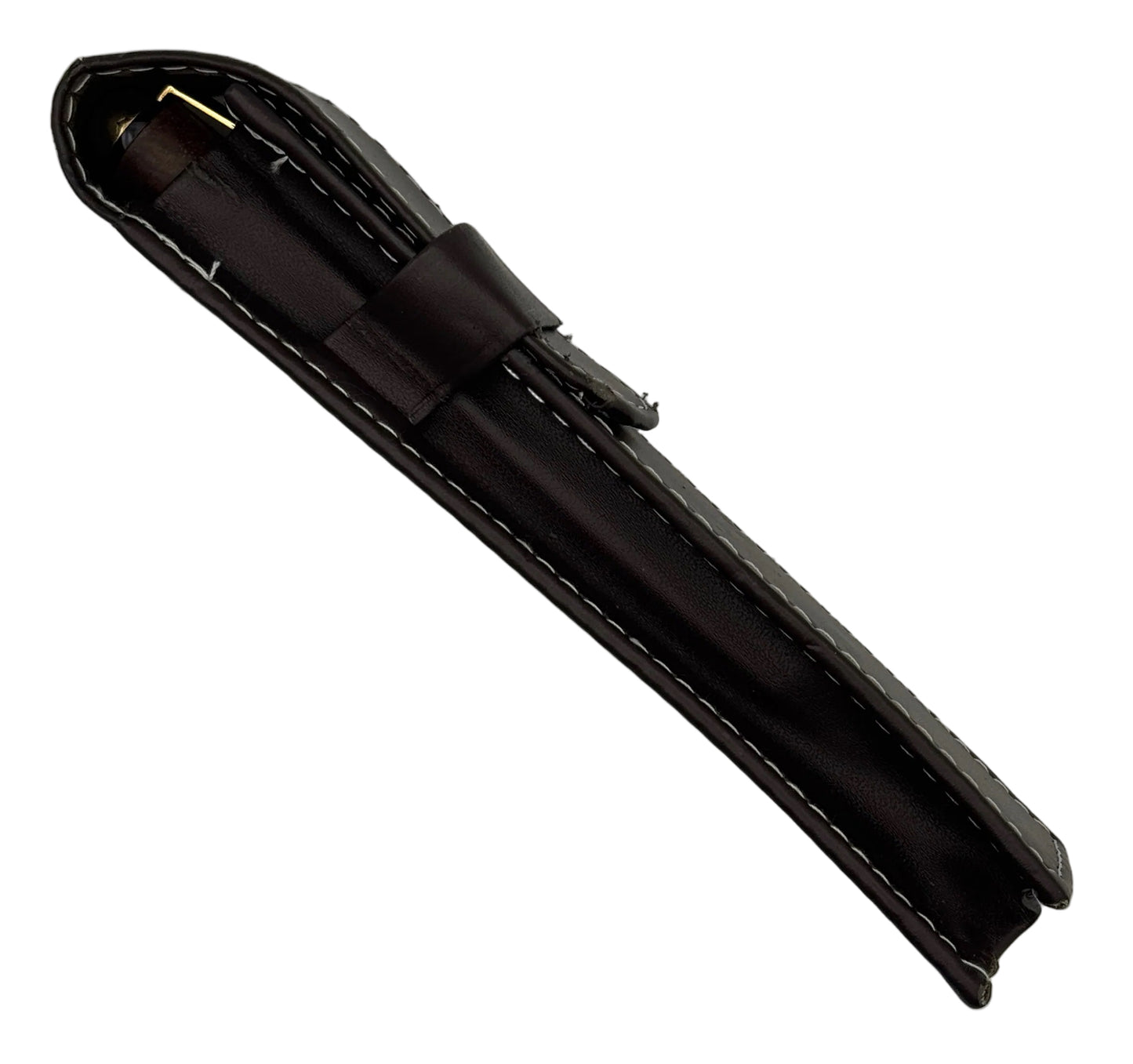 Leatherette Pouch - Brown Single Pen