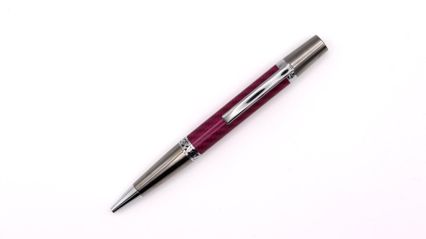 Majestic ballpoint pen in red carbon fibre