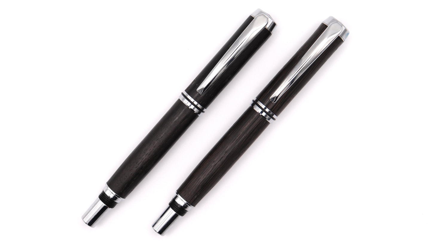 Viscount Fountain Pen & Rollerball Set - Bog Oak