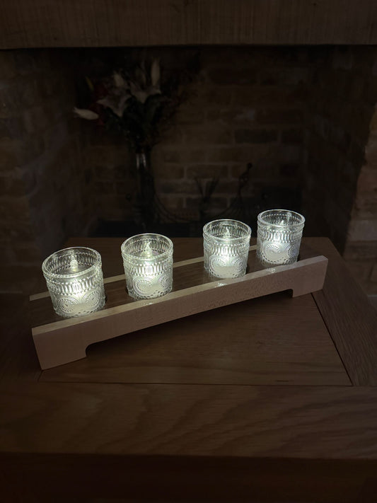 Candle Holder - 4 Glass Centrepiece