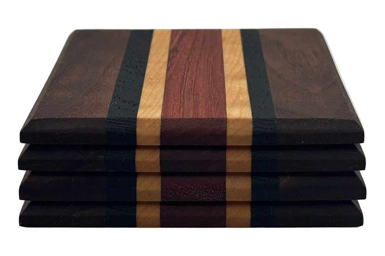 Coasters - Walnut, Wenge, Maple & Purple Heart