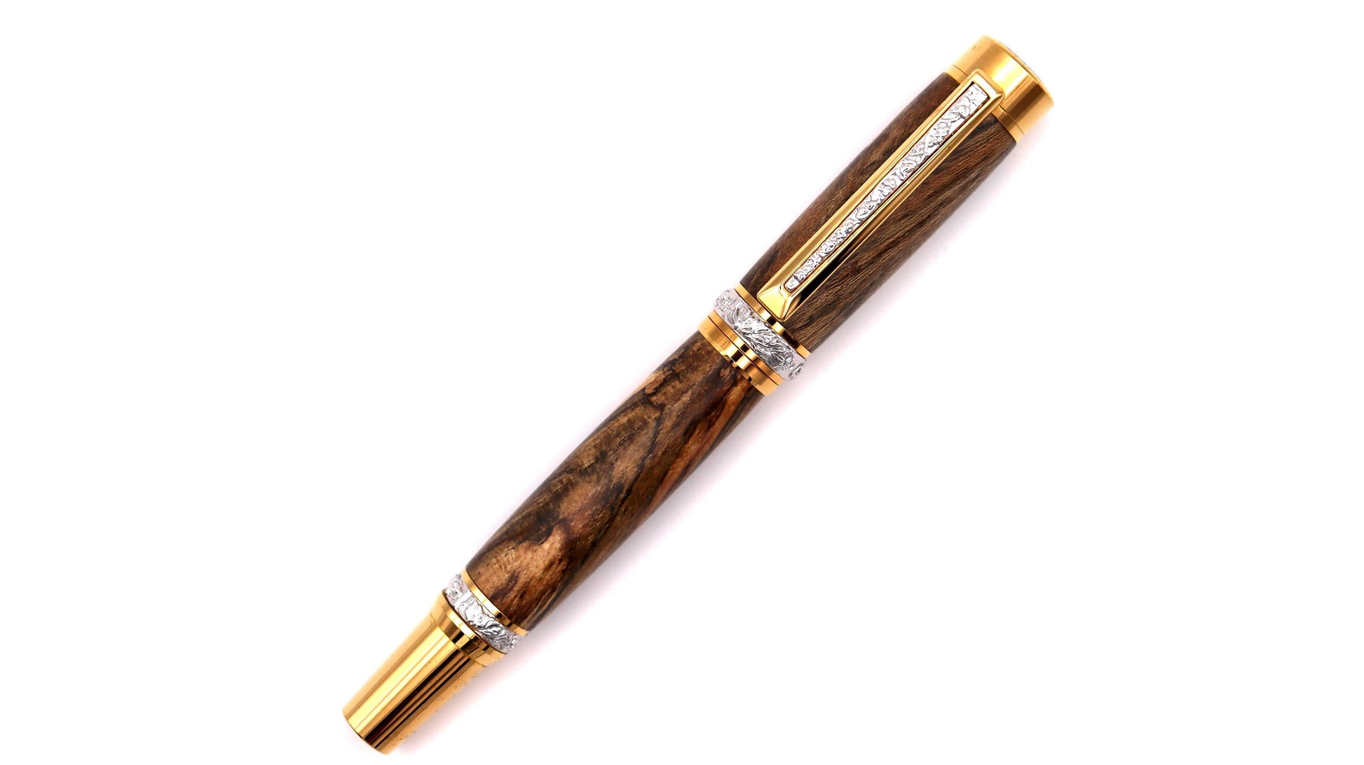 Bounty fountain pen in spalted hackberry