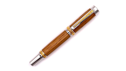 Bounty fountain pen in Jack Daniels oak barrel