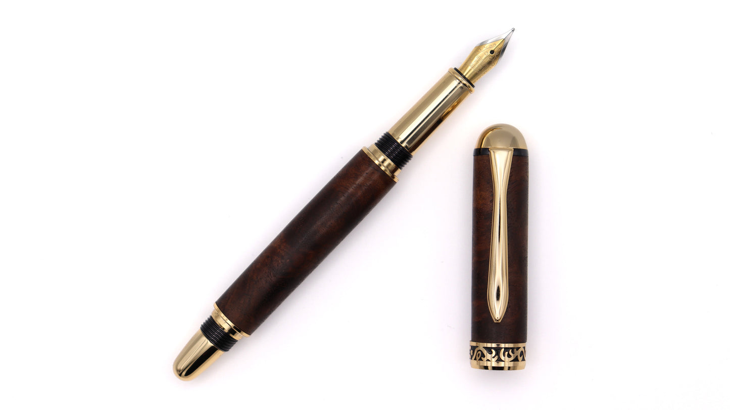 Canyon Fountain Pen - Kelat Burl