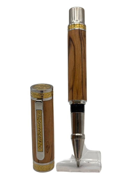Crest Fountain Pen in Bethlehem olivewood by Cambridge Crafter