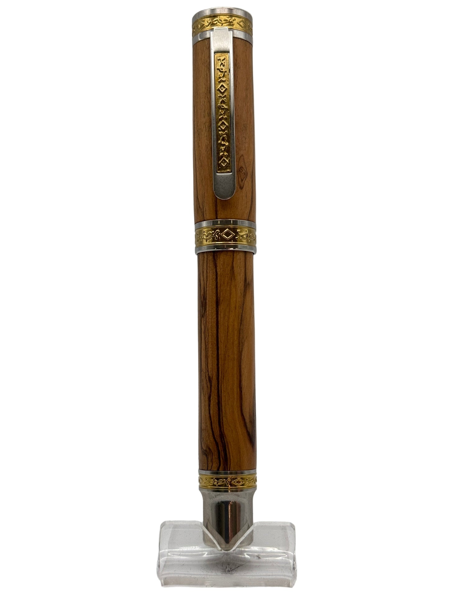 Crest Fountain Pen in Bethlehem olivewood by Cambridge Crafter