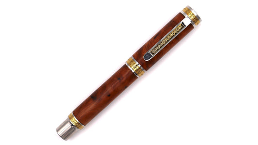 Crest rollerball pen in thuya burl