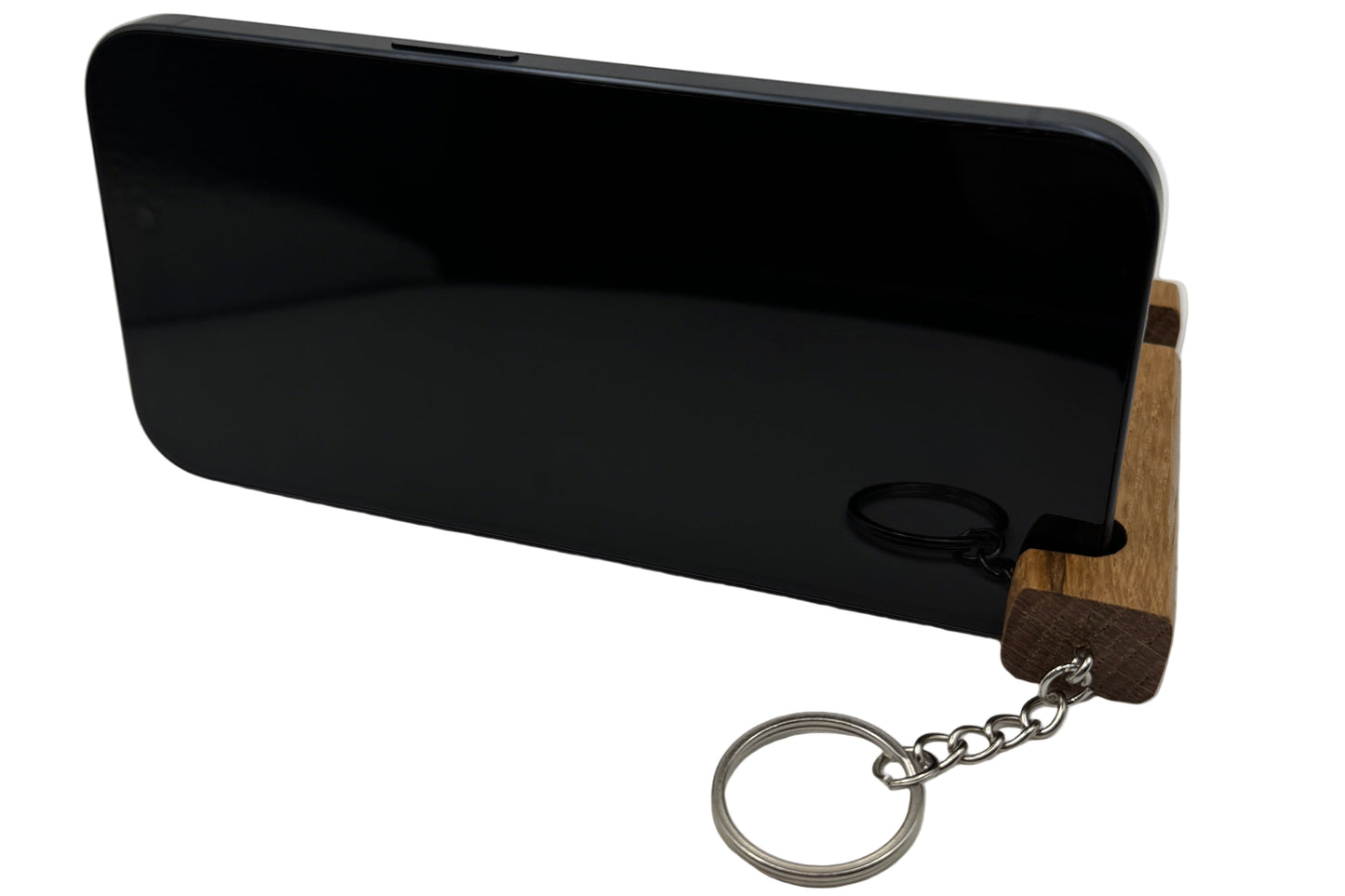 Keyring Phone Holder - Oak