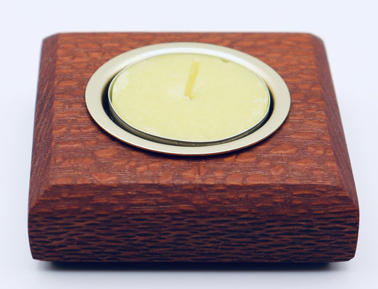 Candle Holder - Leopard wood