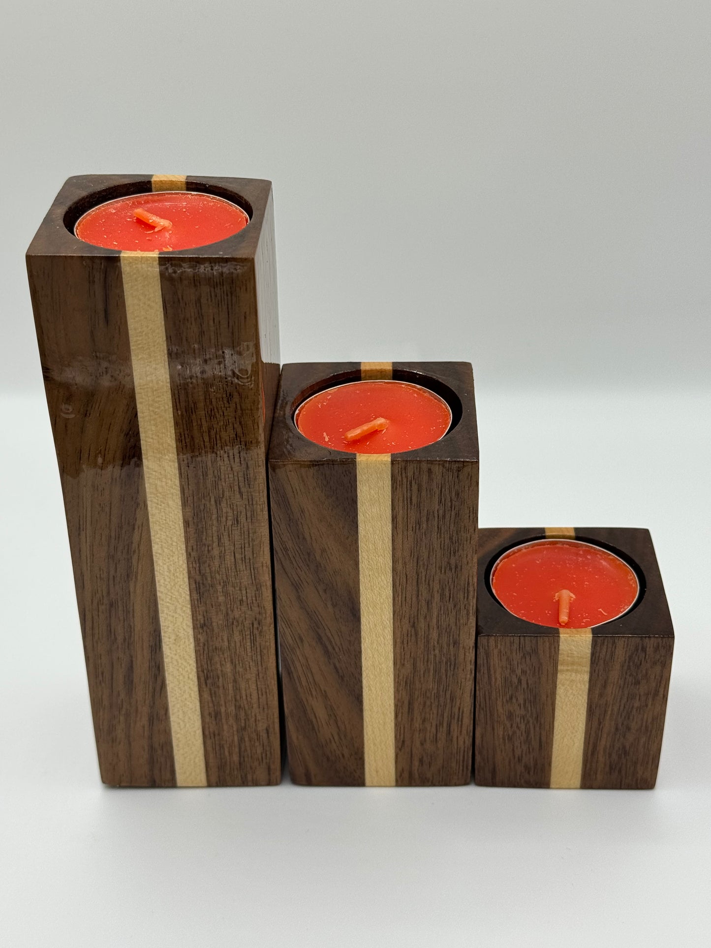 Candle Holders - Walnut and Maple