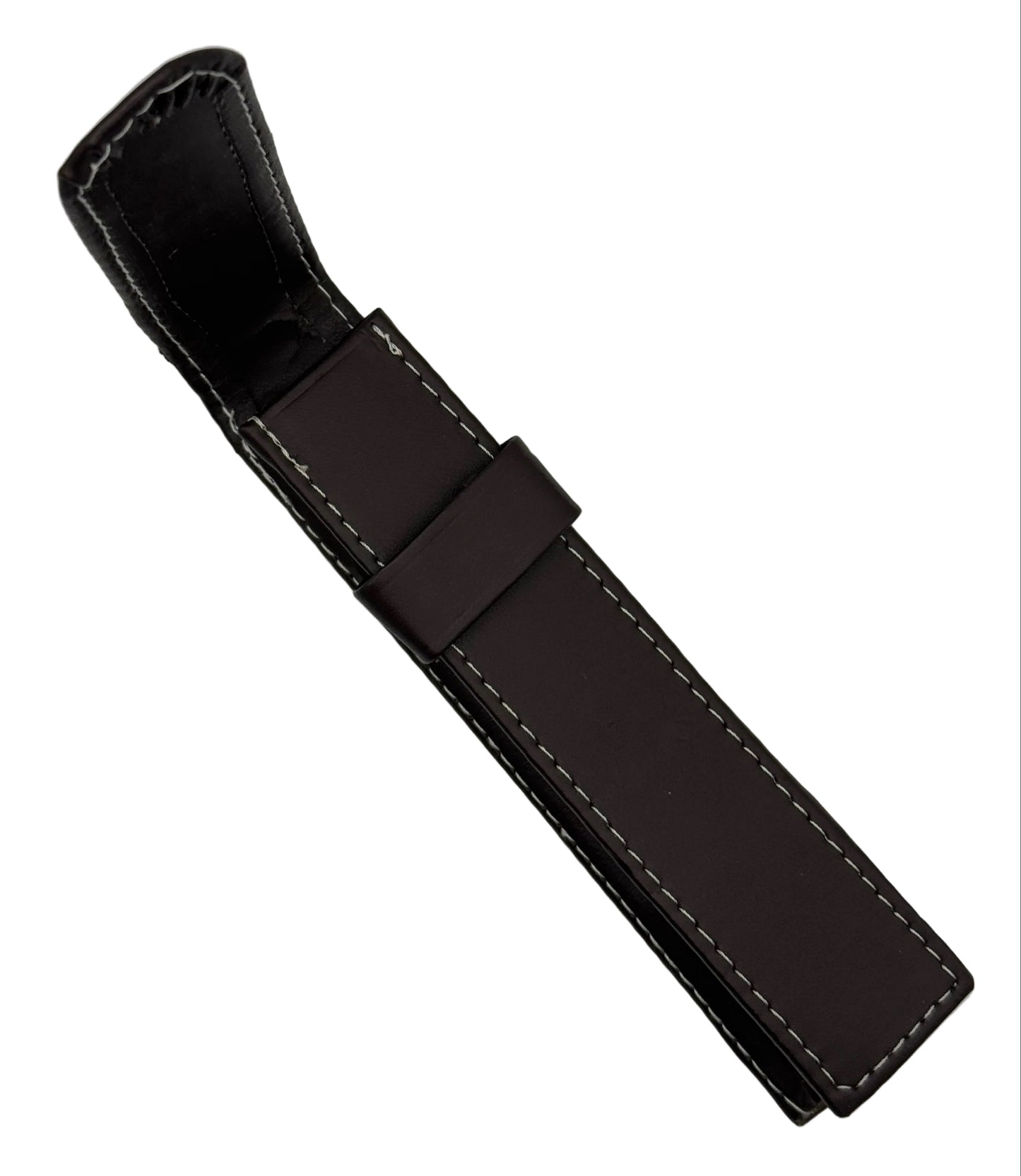 Leatherette Pouch - Brown Single Pen