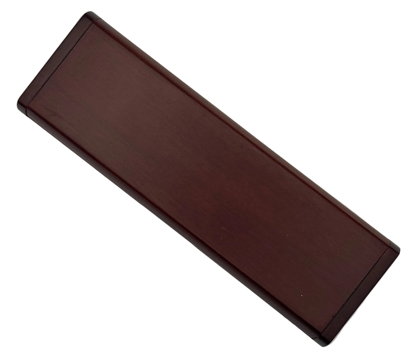 Rosewood Double Pen Case with Latch Closure