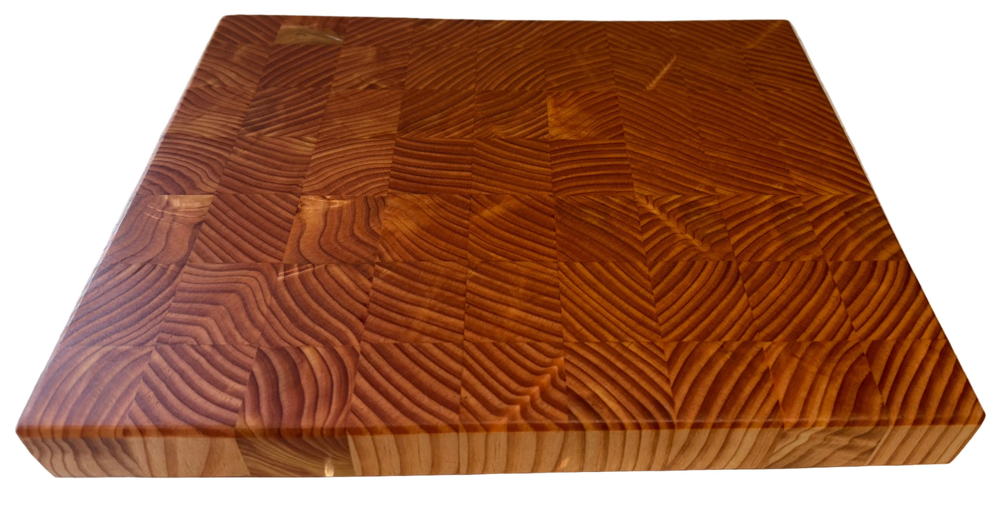 English Larch End Grain Cutting Board