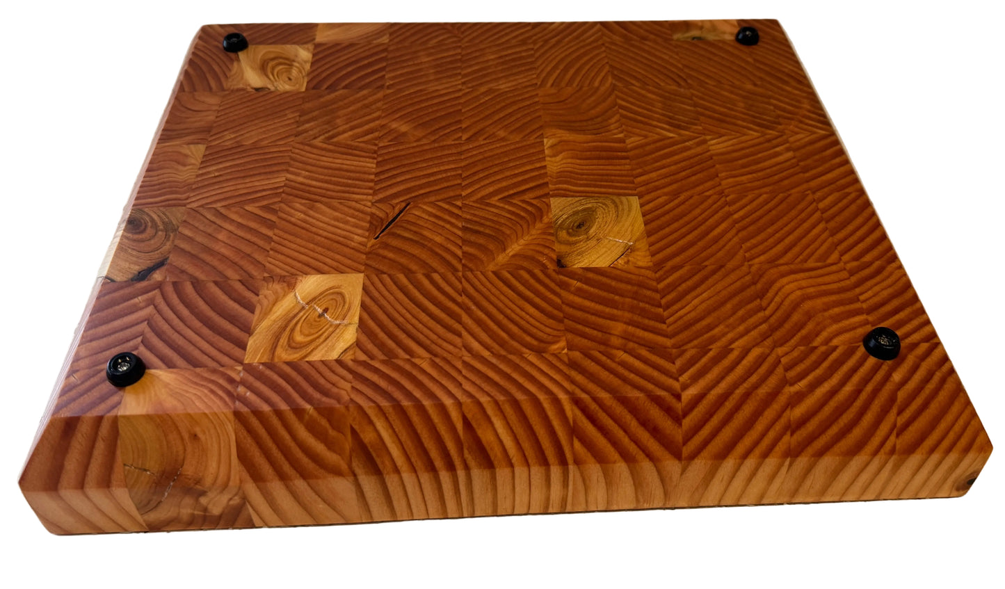 English Larch End Grain Cutting Board