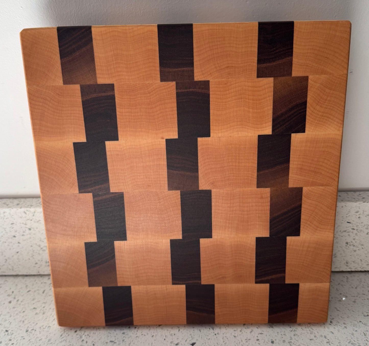 Maple & Walnut End Grain Cutting Board