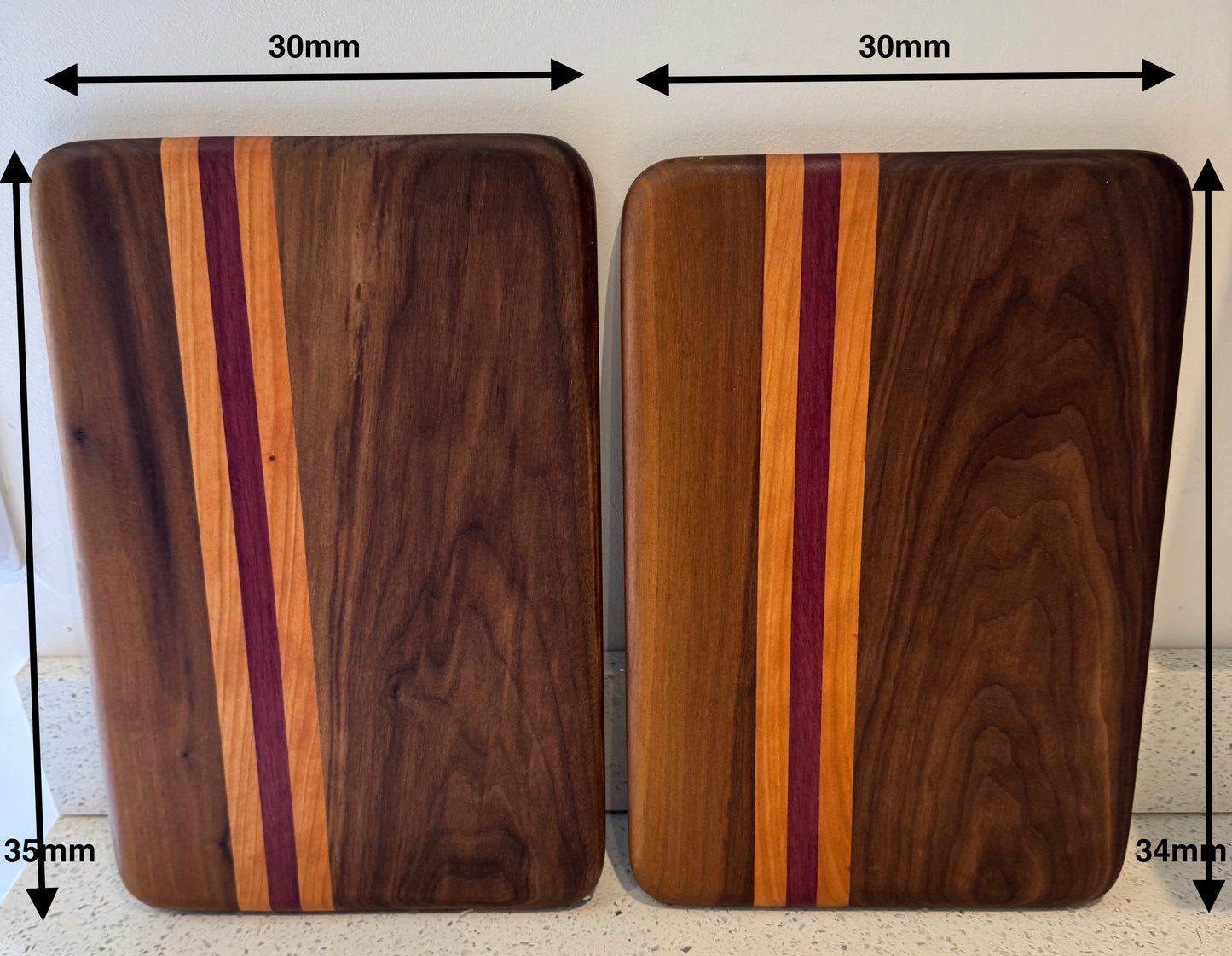 Serving Boards - Walnut, Cherry and Purple Heart