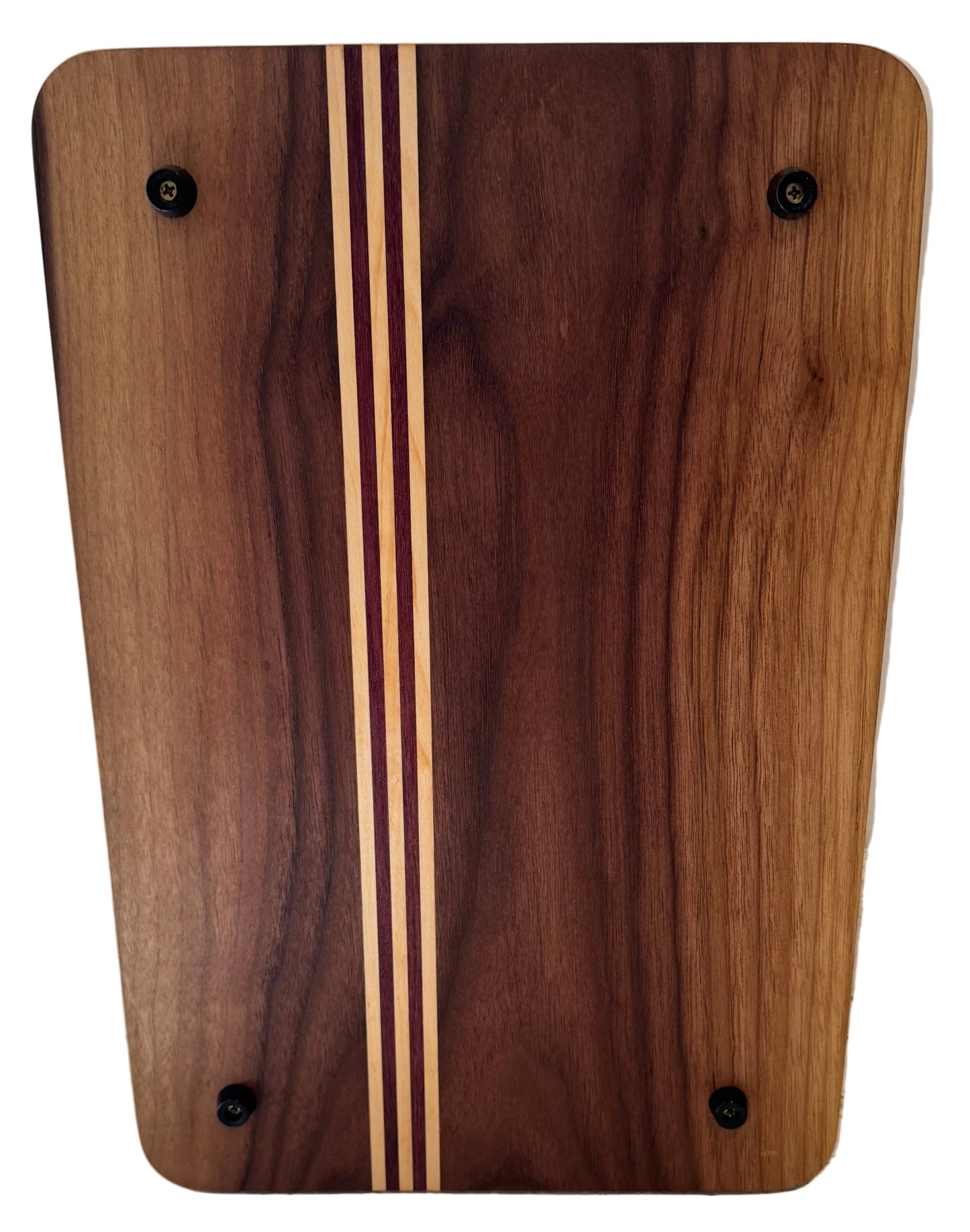 Handcrafted Walnut Chopping/Serving Board with Maple & Purpleheart Accents