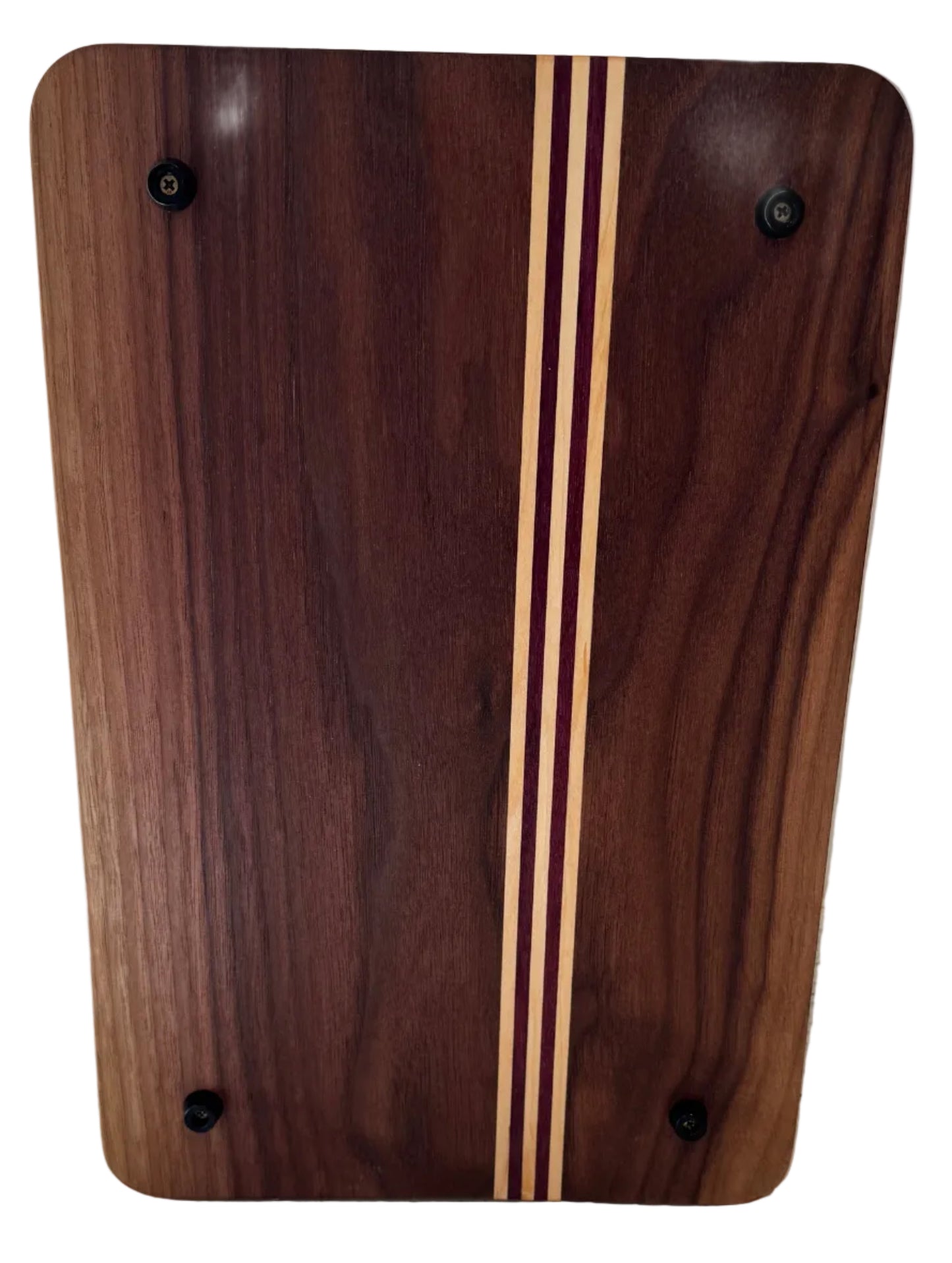 Handcrafted Walnut Chopping/Serving Board with Maple & Purpleheart Accents
