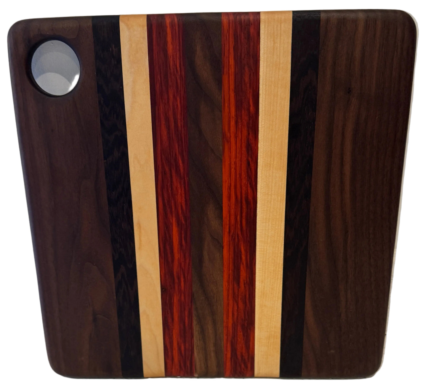 Handcrafted Wooden Cutting Board – Walnut, Wenge, Maple & Padauk