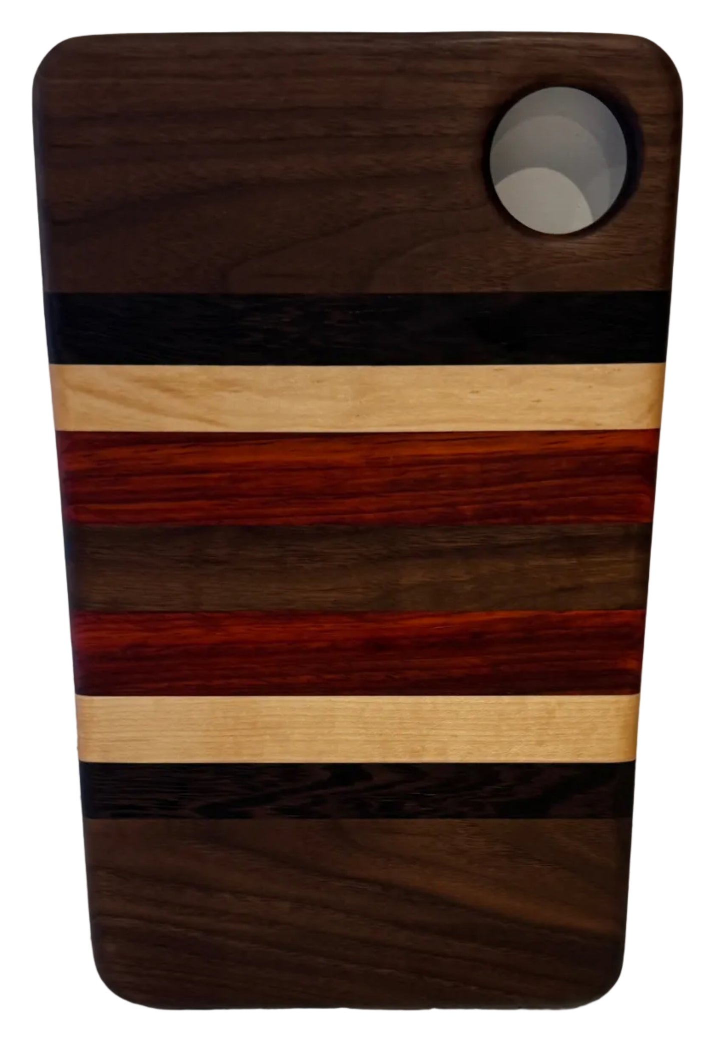 Handcrafted Wooden Cutting Board – Walnut, Wenge, Maple & Padauk
