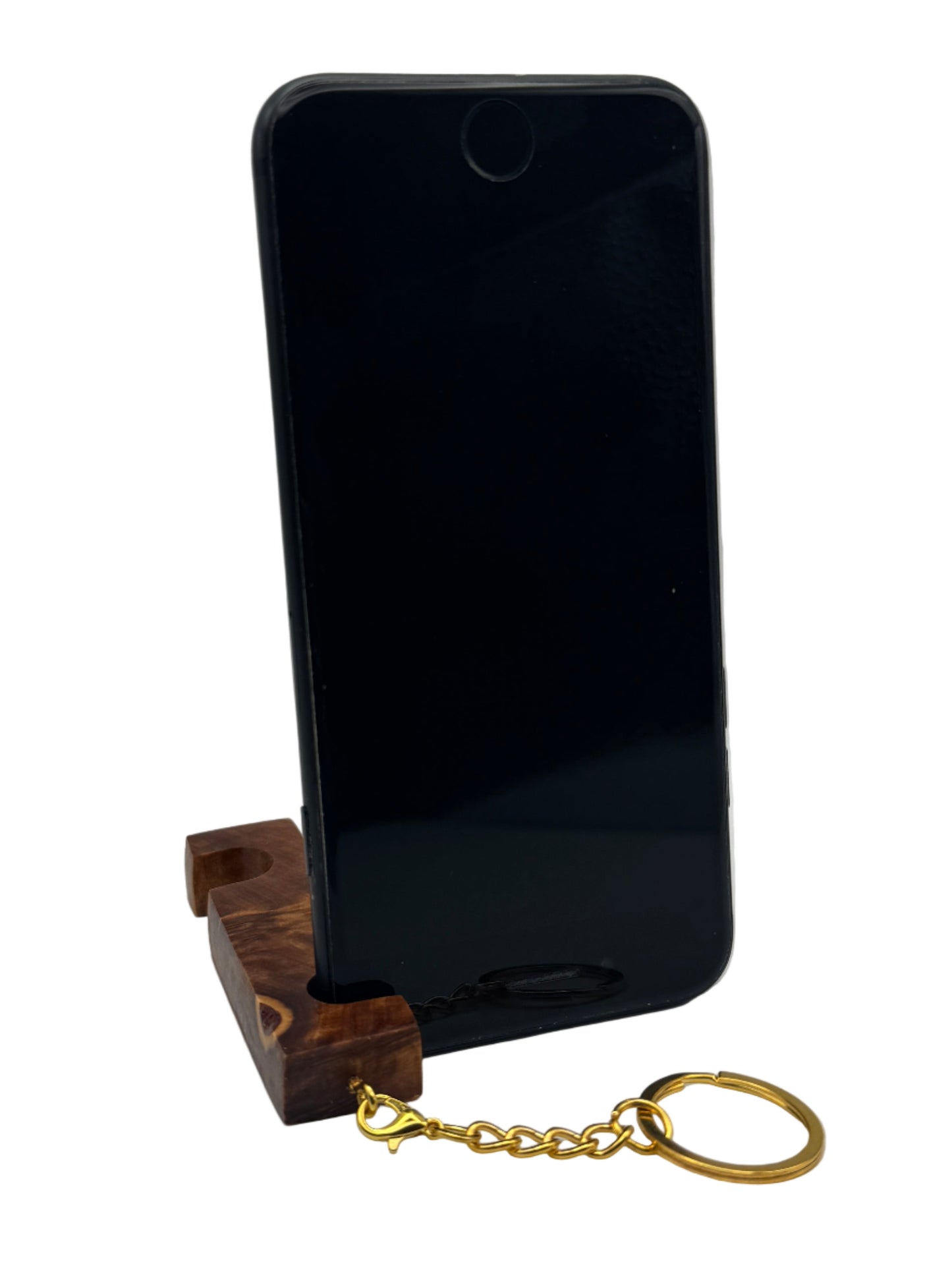 Keyring Phone Holder - Thuya Burl