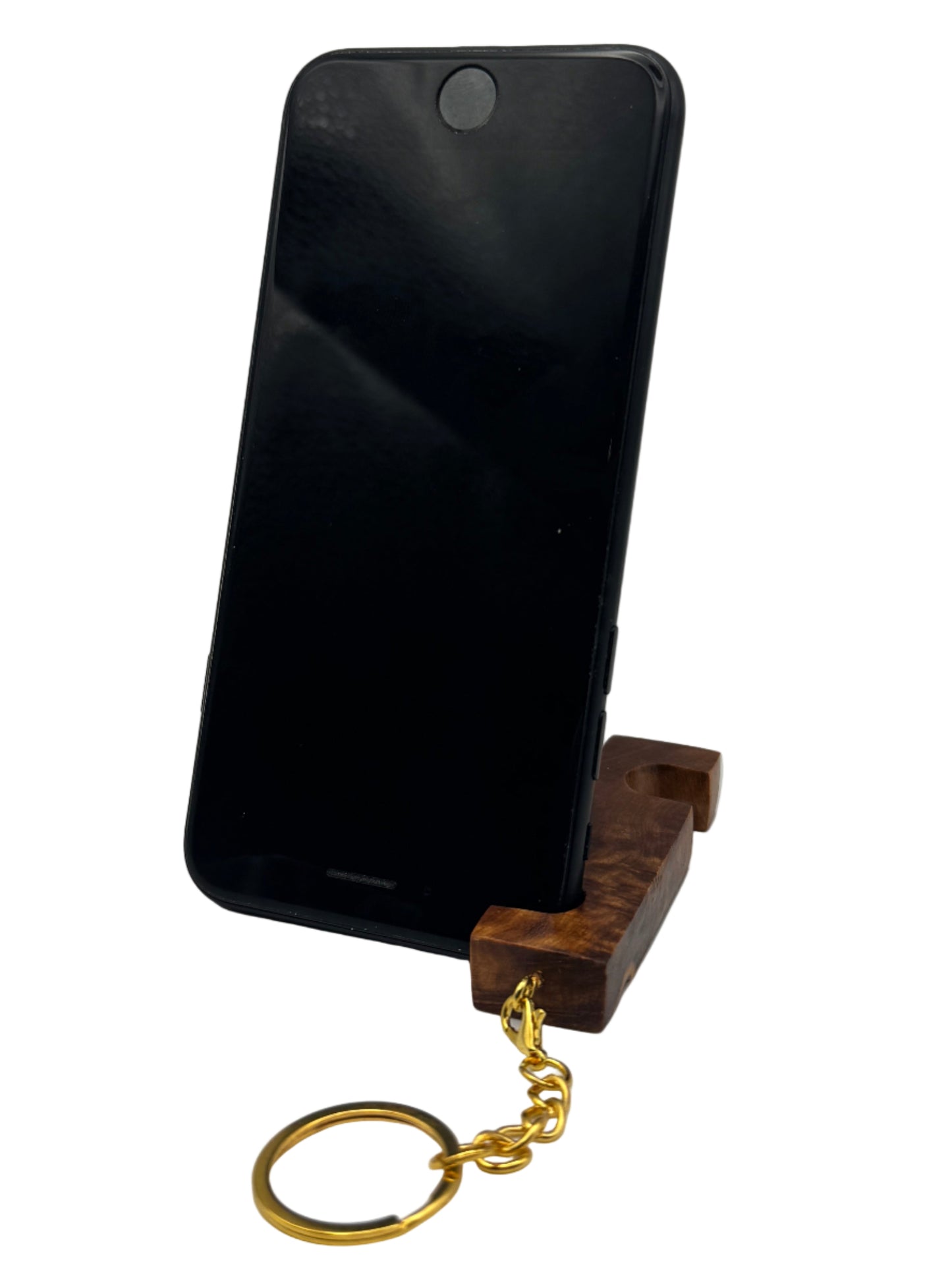 Keyring Phone Holder - Thuya Burl