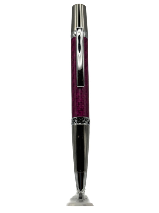 Majestic Ballpoint Pen - Red Carbon Fibre - Cambridge Crafter