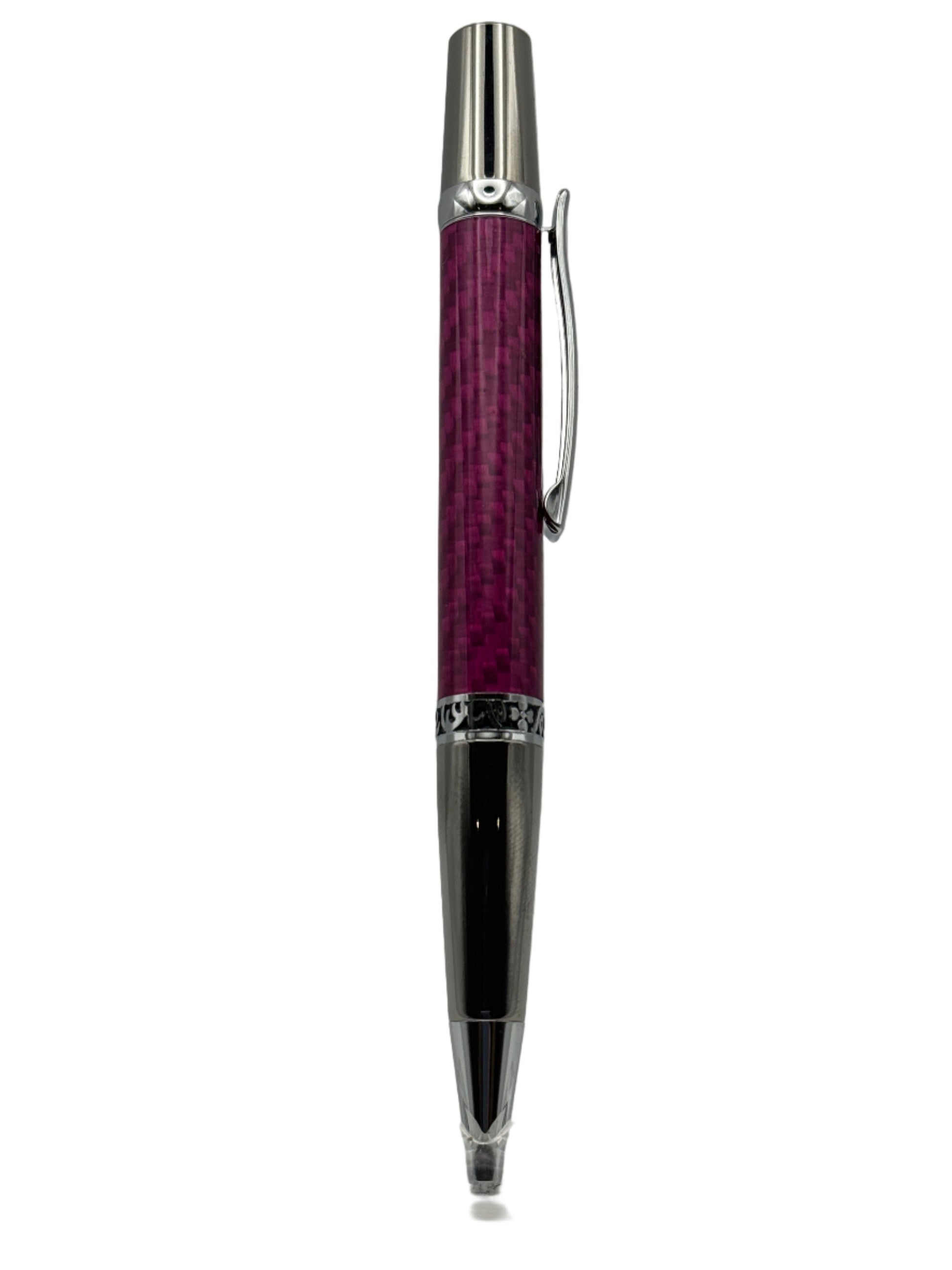 Majestic Ballpoint Pen - Red Carbon Fibre - Cambridge Crafter