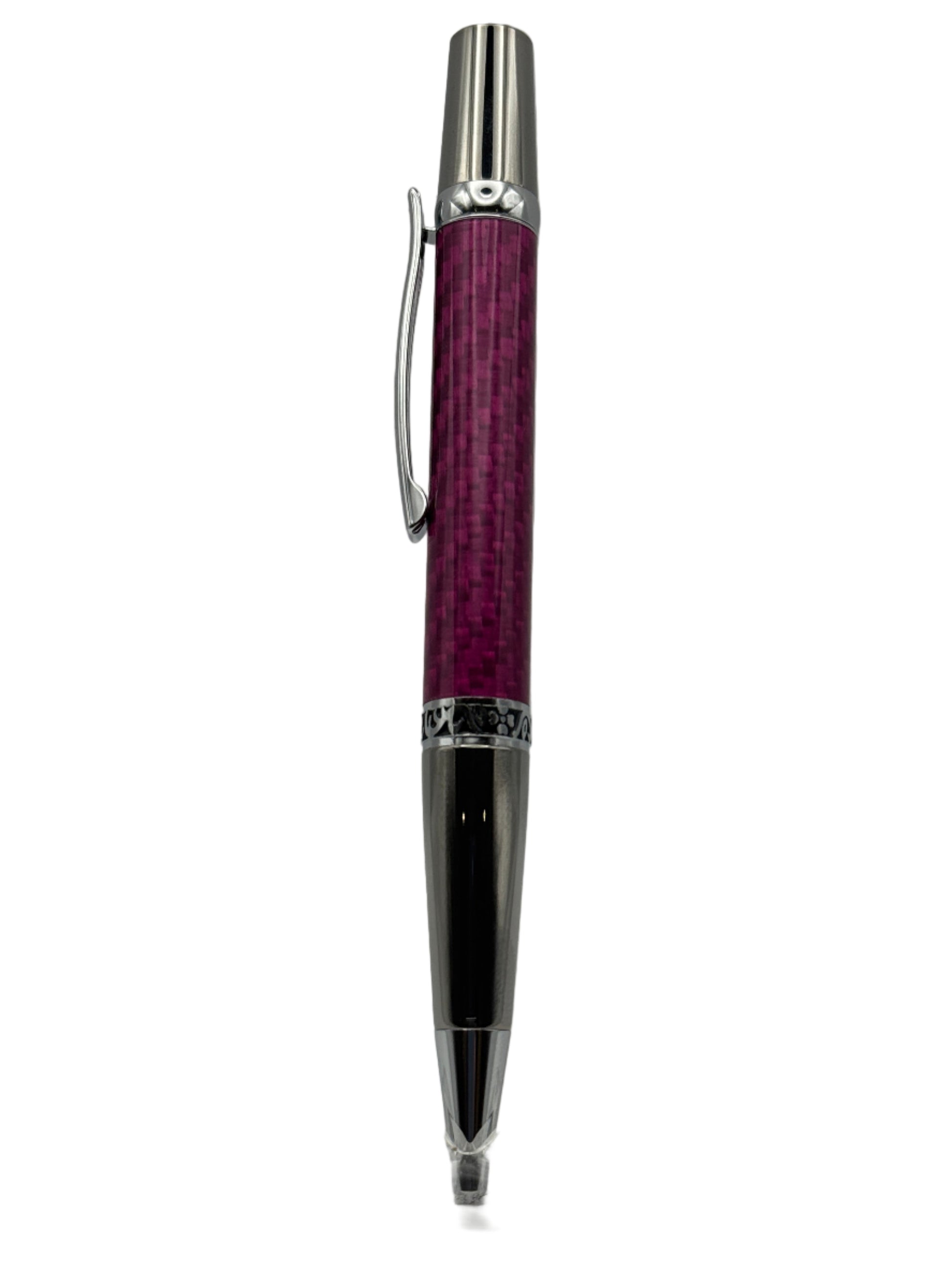 Majestic Ballpoint Pen - Red Carbon Fibre - Cambridge Crafter