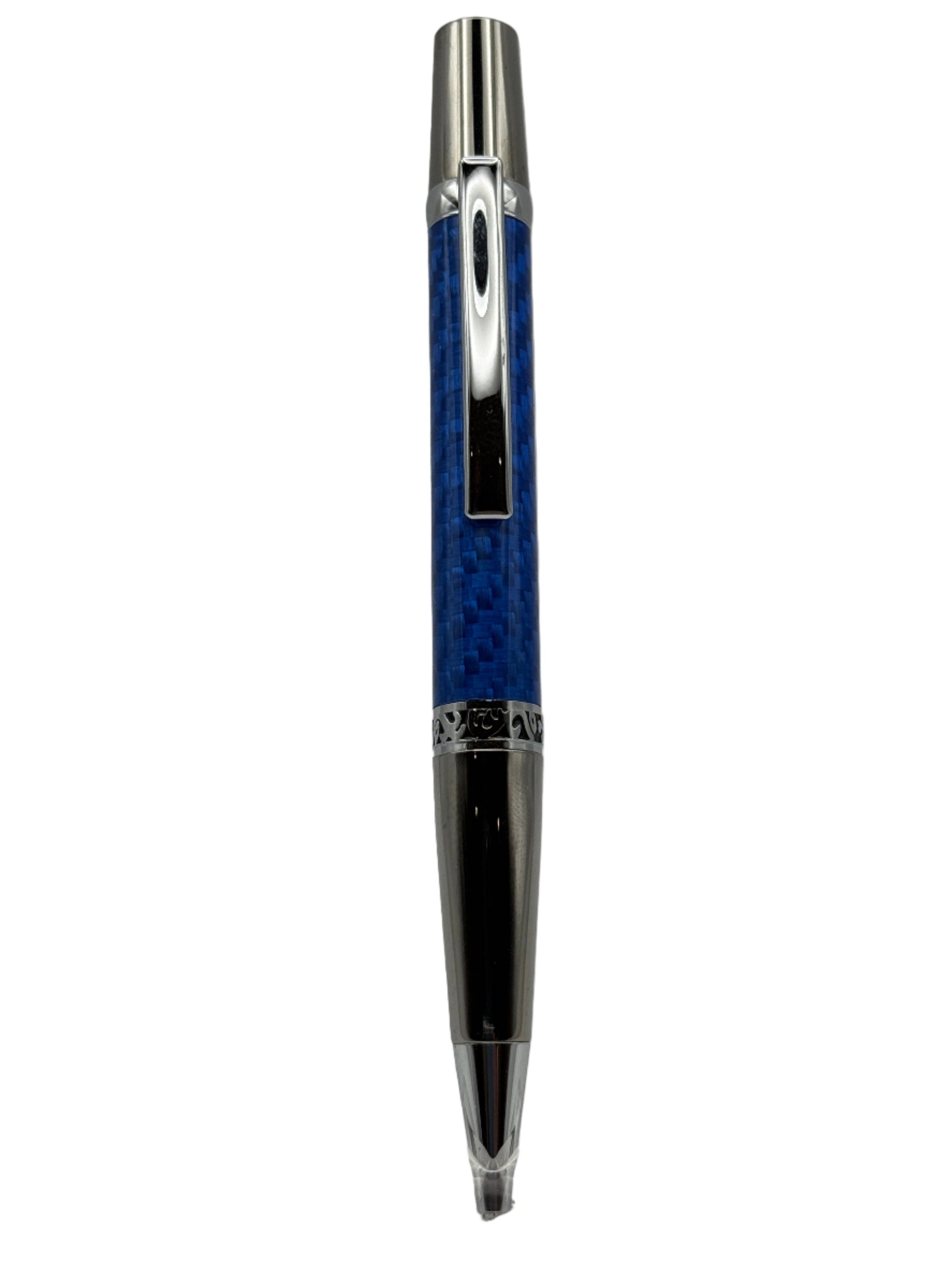 Majestic Pen & Pencil Set - Blue Carbon Fibre