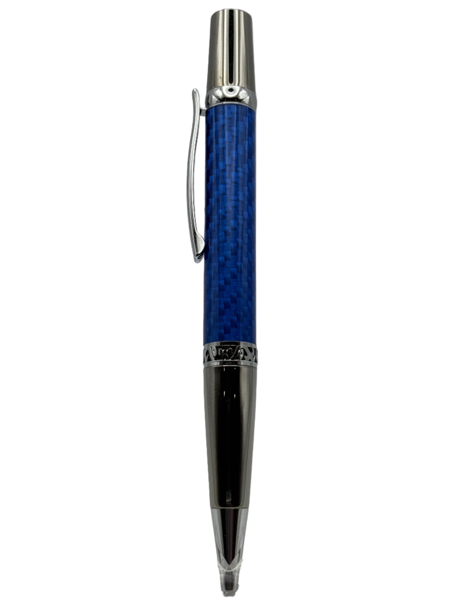 Majestic Pen & Pencil Set - Blue Carbon Fibre