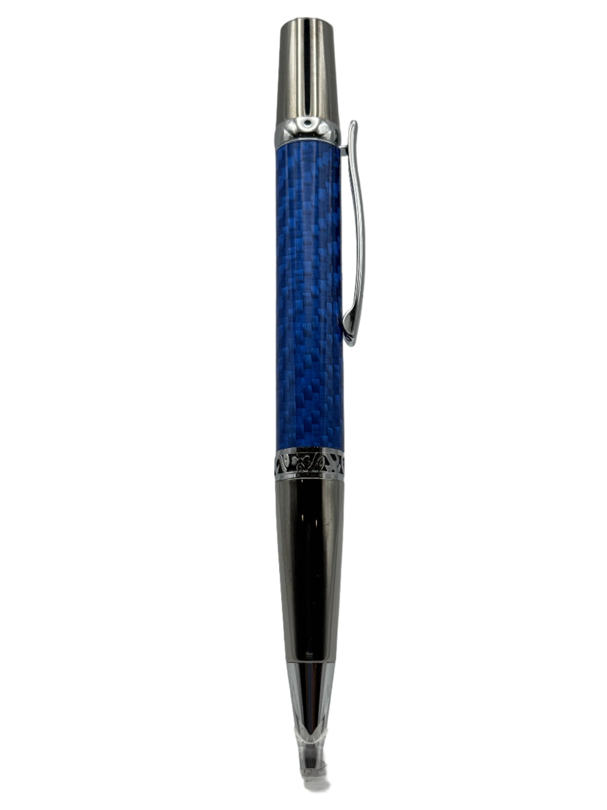 Majestic Pen & Pencil Set - Blue Carbon Fibre
