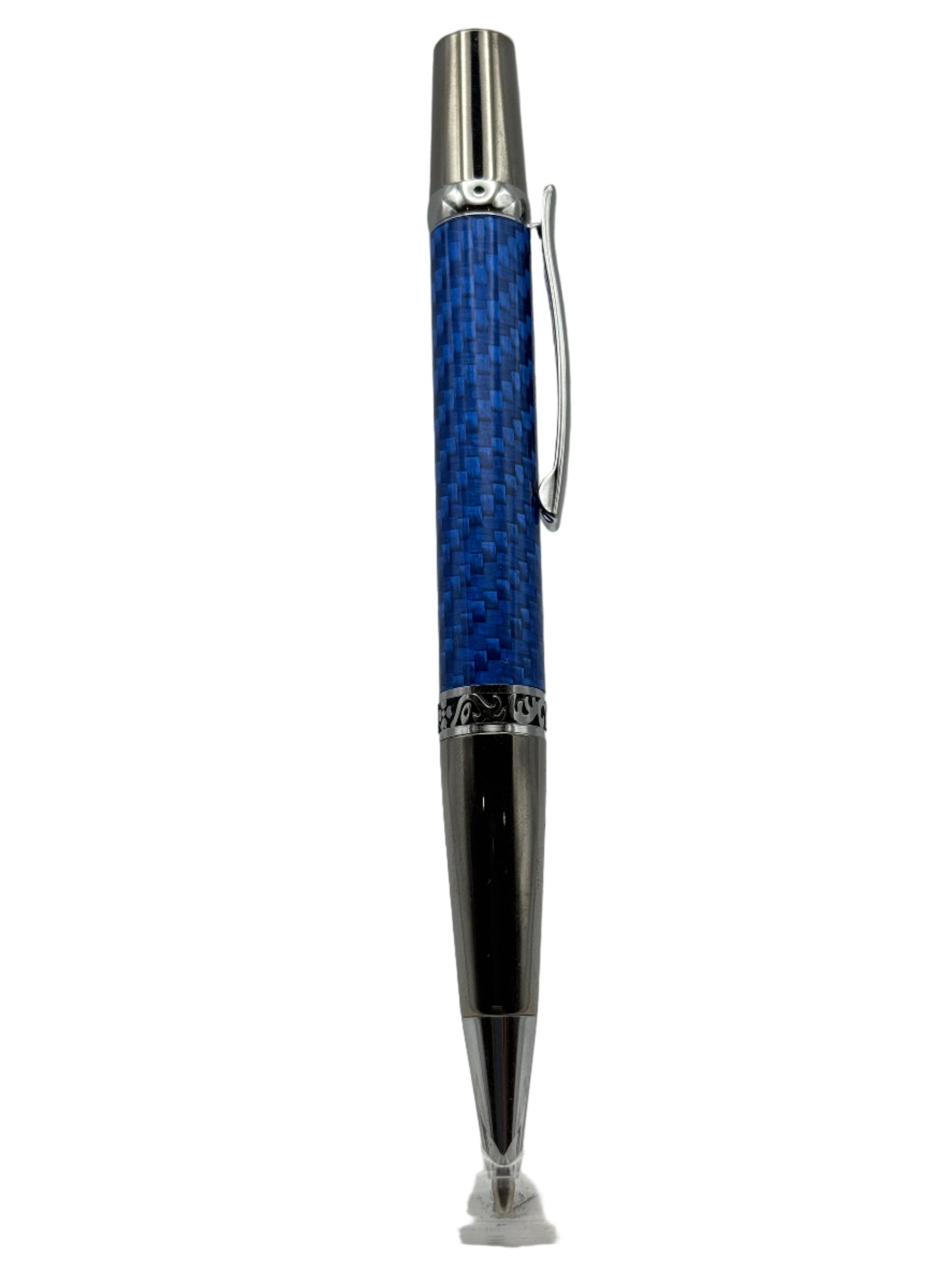 Majestic Pen & Pencil Set - Blue Carbon Fibre