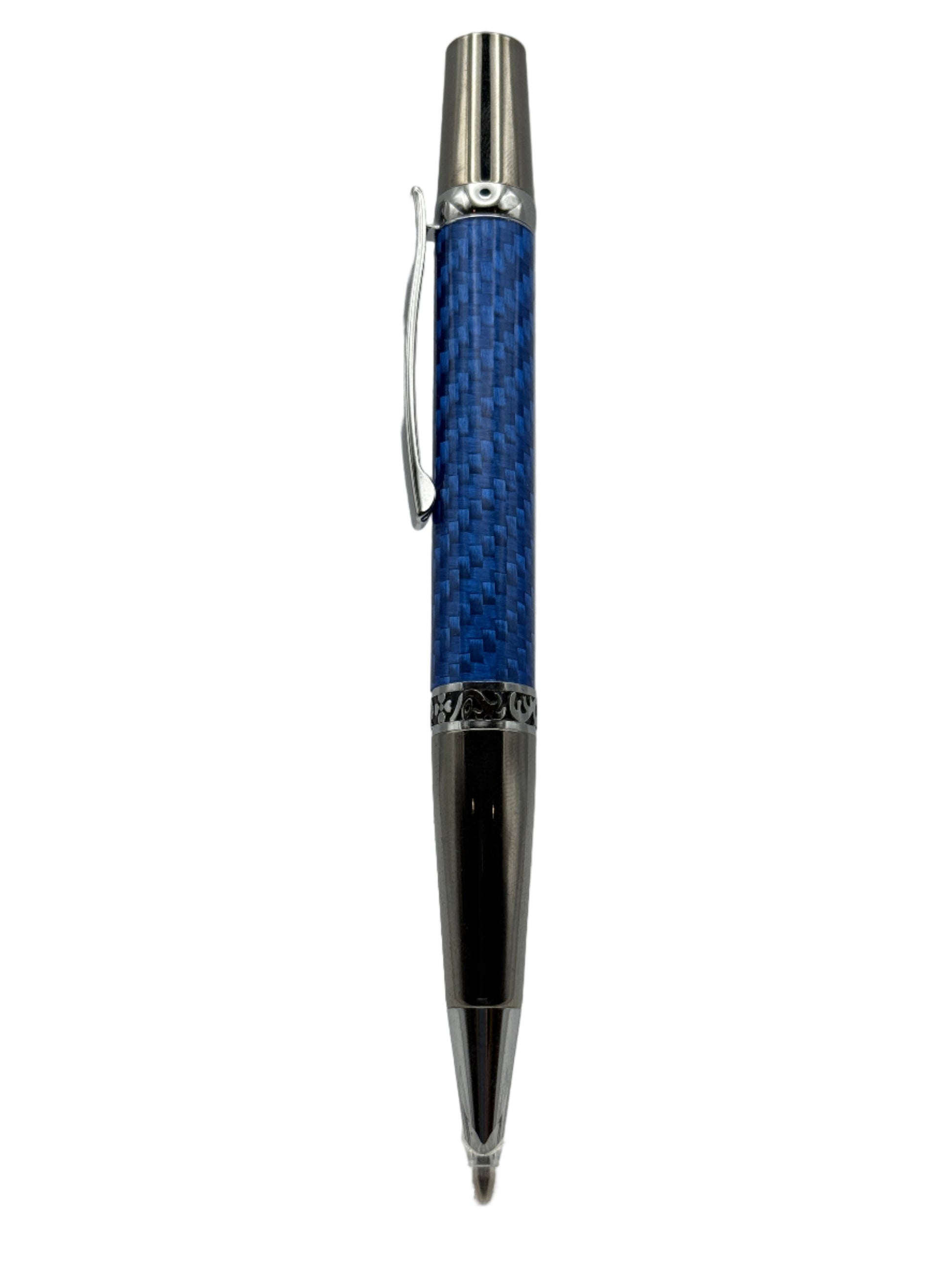 Majestic Pen & Pencil Set - Blue Carbon Fibre