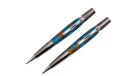 Majestic Pen & Pencil Set - Barrier Reef Acrylic