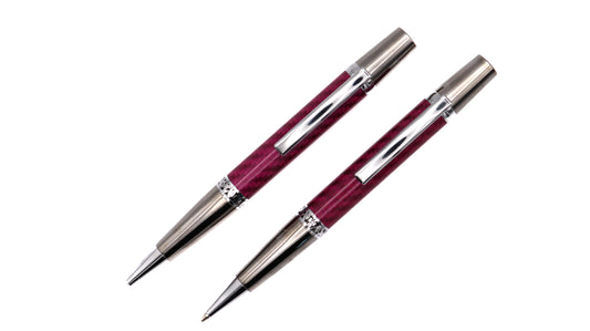 Majestic Pen & Pencil Set - Red Carbon Fibre